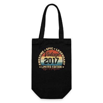 Rétro 2017 Vintage Anniversaire 2017 Cadeau 2017 - Sac à bouteille - noir - Devant