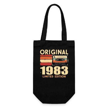 Geburtstag 1983 - Legendär Seit 1983 Geschenk 1983 - Geschenkbeutel für Flaschen - Schwarz - Vorne
