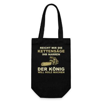 Donne-moi la tronçonneuse, tu fous le roi - Sac à bouteille - noir - Devant