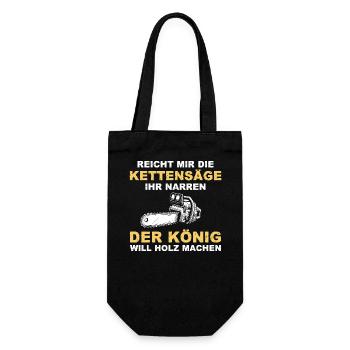 Donne-moi la tronçonneuse, tu fous le roi - Sac à bouteille - noir - Devant