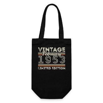 Februar 1953 Geschenk zum Jahrestag - Februar 1953 - Geschenkbeutel für Flaschen - Schwarz - Vorne