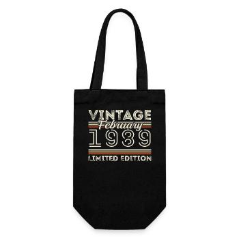 Februar 1989 Geschenk zum Jahrestag - Februar 1989 - Geschenkbeutel für Flaschen - Schwarz - Vorne