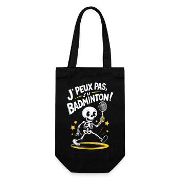 J' peux pas j'ai badminton - Sac à bouteille - noir - Devant