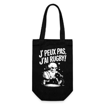 J' peux pas j'ai Rugby ! - Sac à bouteille - noir - Devant