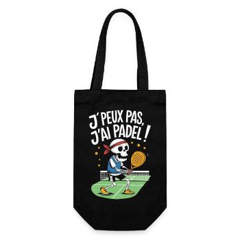 J'peux pas j'ai Padel ! - Sac à bouteille - noir - Devant