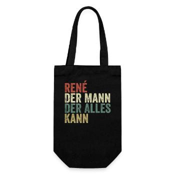 René L’homme qui sait tout Prénom René - Sac à bouteille - noir - Devant