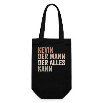 Kevin L’homme qui sait tout Prénom Kevin - Sac à bouteille - noir - Devant