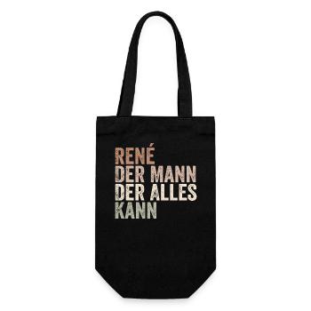René L’homme qui sait tout Prénom René - Sac à bouteille - noir - Devant