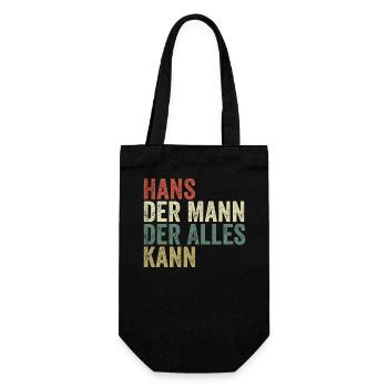 Hans, l’homme qui sait tout Prénom Hans - Sac à bouteille - noir - Devant