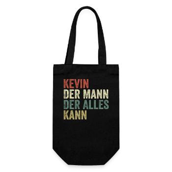 Kevin L’homme qui sait tout Prénom Kevin - Sac à bouteille - noir - Devant