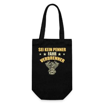 Combustion Engine Car Saying - Gift Bag for Bottles - black - Front