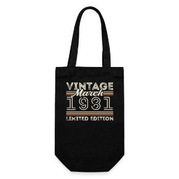 Mars 1981 Millésime 1981 Cadeau d’anniversaire Mars - Sac à bouteille - noir - Devant