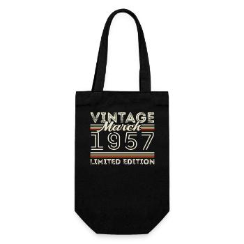 Mars 1957 Millésime 1957 Cadeau d’anniversaire Mars - Sac à bouteille - noir - Devant