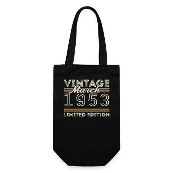 Mars 1953 Millésime 1953 Cadeau d’anniversaire Mars - Sac à bouteille - noir - Devant