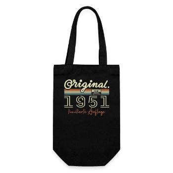 Original 1951 Vintage 1951 Birthday Retro 1951 - Gift Bag for Bottles - black - Front