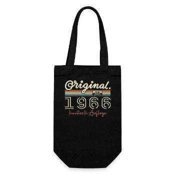 Original 1966 Vintage 1966 Geburtstag Retro 1966 - Geschenkbeutel für Flaschen - Schwarz - Vorne