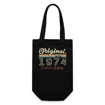 Original 1974 Vintage 1974 Geburtstag Retro 1974 - Geschenkbeutel für Flaschen - Schwarz - Vorne