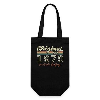 Original 1970 Vintage 1970 Geburtstag Retro 1970 - Geschenkbeutel für Flaschen - Schwarz - Vorne