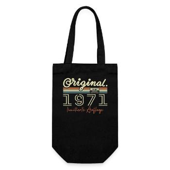 Original 1971 Vintage 1971 Birthday Retro 1971 - Gift Bag for Bottles - black - Front