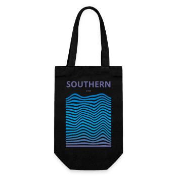 Distorded Oceans: Southern - Gift Bag for Bottles - black - Front