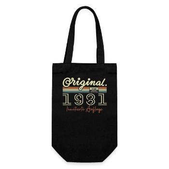 Original 1981 Vintage 1981 Geburtstag Retro 1981 - Geschenkbeutel für Flaschen - Schwarz - Vorne
