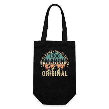 Legendary since March 1988 - birthday March 1988 - Gift Bag for Bottles - black - Front