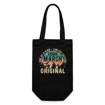 Legendary since March 1989 - birthday March 1989 - Gift Bag for Bottles - black - Front