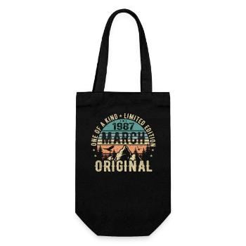 Legendary since March 1987 - birthday March 1987 - Gift Bag for Bottles - black - Front
