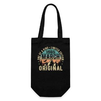 Legendary since March 1985 - birthday March 1985 - Gift Bag for Bottles - black - Front
