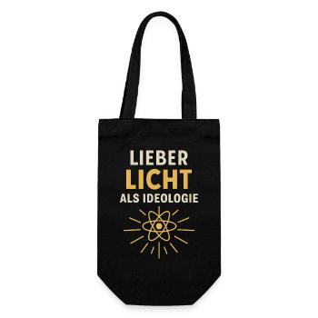 Better Light Than Ideology - Yes to Nuclear Power - Gift Bag for Bottles - black - Front