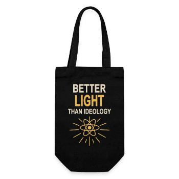 Mieux vaut la lumière que l’idéologie - à l’énergie nucléaire - Sac à bouteille - noir - Devant
