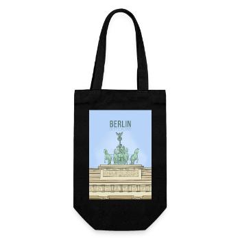 Berlin Germany - Gift Bag for Bottles - black - Front