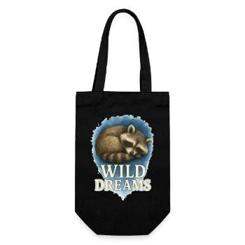 Wild Dreams - Aquarelle de raton laveur endormi - Sac à bouteille - noir - Devant