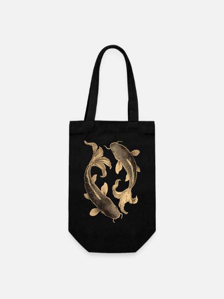 Koi - Geschenkbeutel für Flaschen - Schwarz