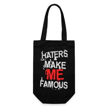 HATERS MAKE ME FAMOUS - Gift Bag for Bottles - black - Front