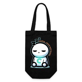 Forever Loading Sleepy Mascot - Gift Bag for Bottles - black - Front