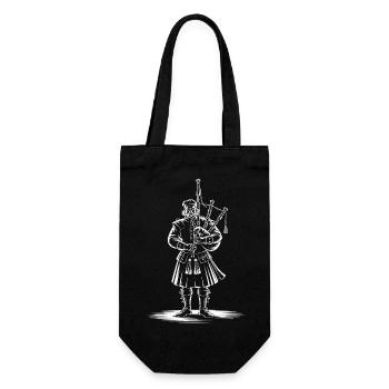 Joueur de cornemuse écossais en kilt - Sac à bouteille - noir - Devant