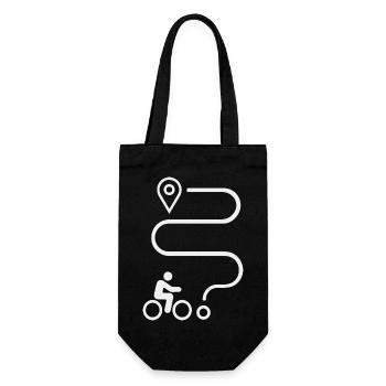 Cyclist bicycle mountain bike bike tour - Gift Bag for Bottles - black - Front