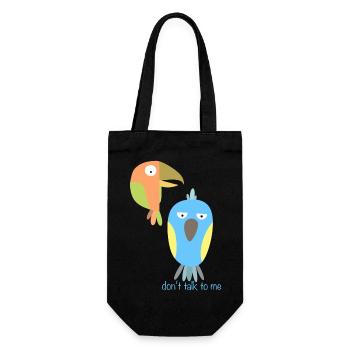 Don’t Talk to Me Birds - Geschenkbeutel für Flaschen - Schwarz - Vorne