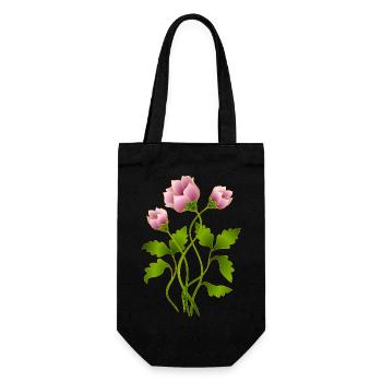 Fleur - Sac à bouteille - noir - Devant