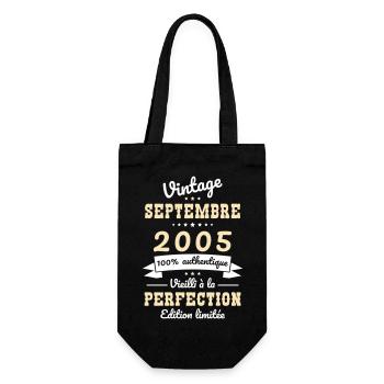 20th Anniversary - Vintage - September 2005 - Gift Bag for Bottles - black - Front