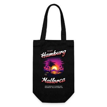 From Hamburg to Mallorca - Red Text Edition - Geschenkbeutel für Flaschen - Schwarz - Vorne