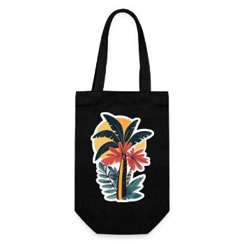 Palmier - Sac à bouteille - noir - Devant