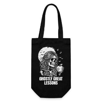 Funny Teacher Skeleton Halloween Classroom - Gift Bag for Bottles - black - Front