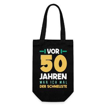 Lustiges 50. Geburtstag Geburtstagsshirt Geschenk - Geschenkbeutel für Flaschen - Schwarz - Vorne