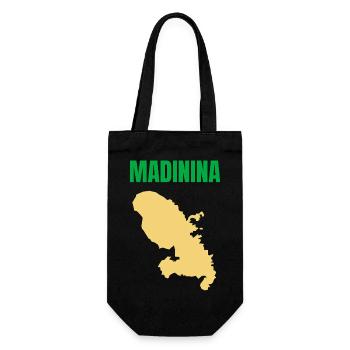Madinina Martinique map t-shirt - Gift Bag for Bottles - black - Front