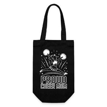 Fière maman pom-pom girl, soutien et - Sac à bouteille - noir - Devant