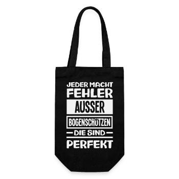I go archery - Gift Bag for Bottles - black - Front