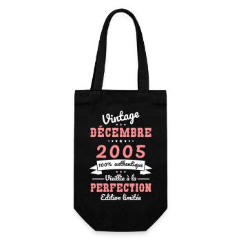 20 Years Anniversary - Vintage - December 2005 - Gift Bag for Bottles - black - Front