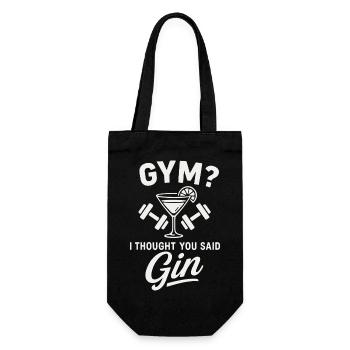 Salle de sport ou gin ? - Sac à bouteille - noir - Devant